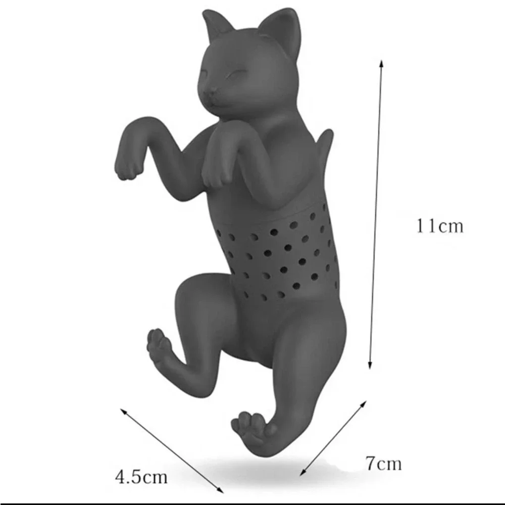 1pc Silicone kitten Design Tea Filter